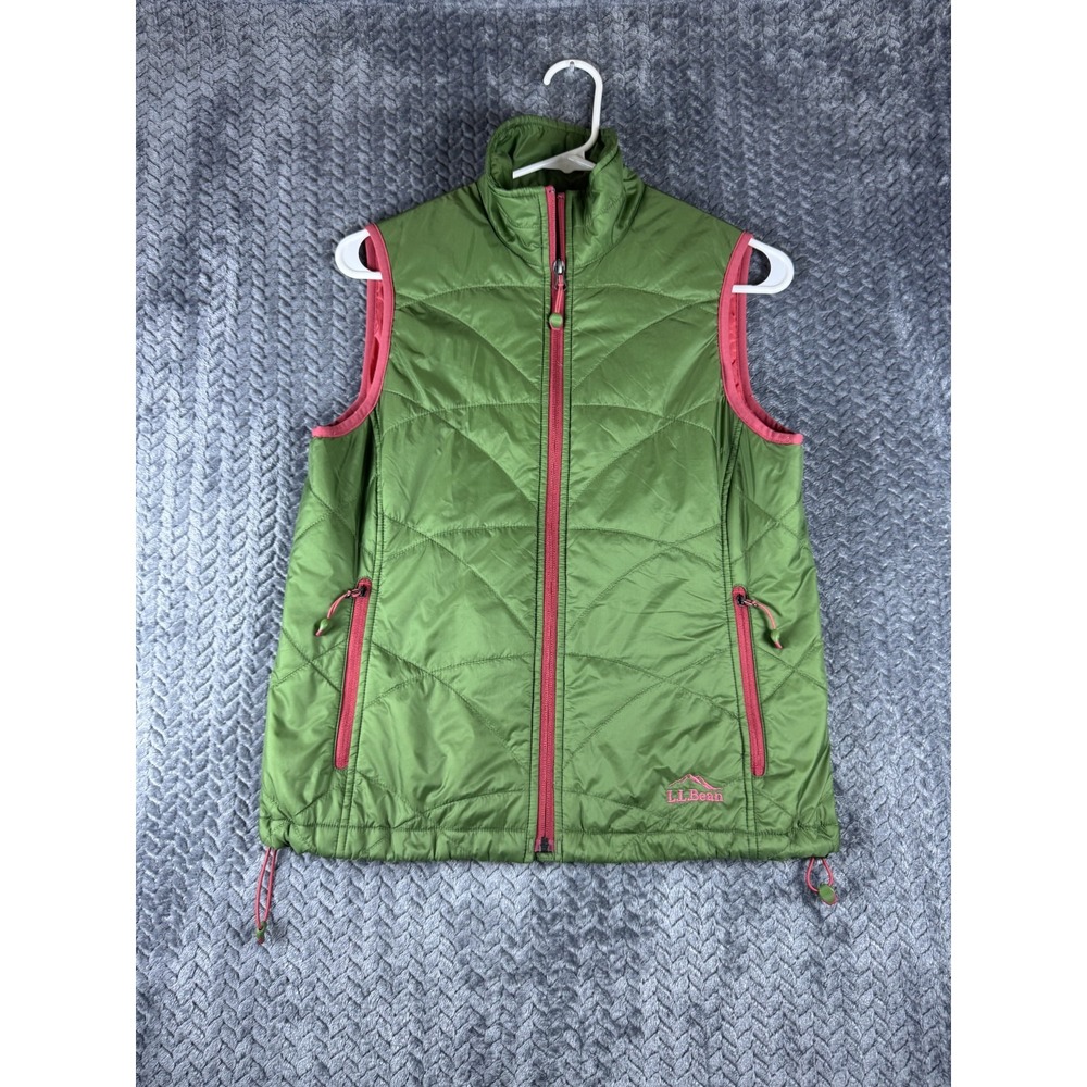 L.L. Bean PrimaLoft Packaway Puffer Vest Womens XS Petite Green 288311